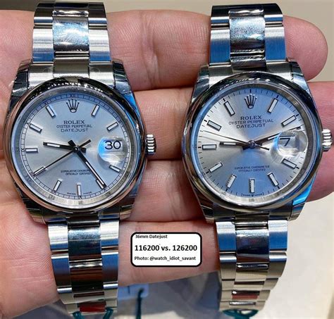 rolex 116200 vs 126200|Rolex datejust 36 116200.